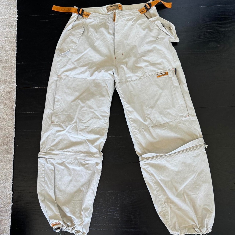 Vintage AKADEMIKS off-white cargo pants XXL